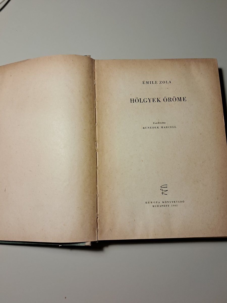 Hölgyek öröme – Émile Zola (borító)